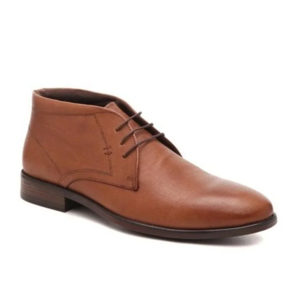 Aiden & Mason Chukka Boots Lace-Up Leather Brown Tan Men's Size 10 New in Box